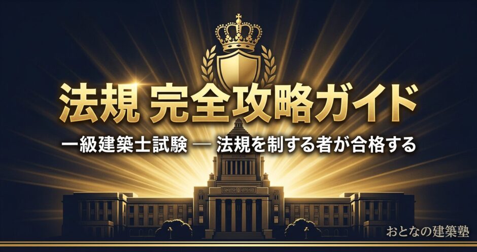 一級建築士試験 法規の完全攻略ガイド｜勉強法・頻出テーマ・条文リスト総まとめ