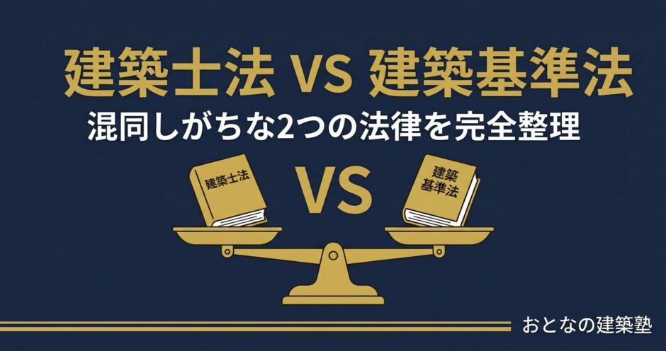 建築士法と建築基準法の違い｜試験でよく混同する2つの法律を完全整理