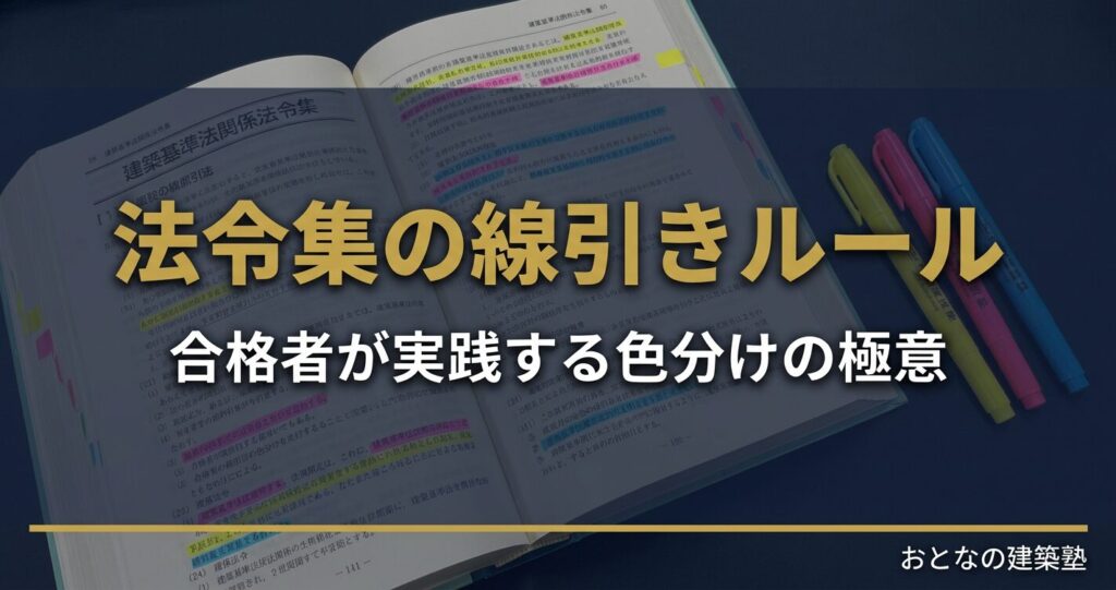 法令集の書き込みルール｜試験で認められる4つとNG例【一級建築士】