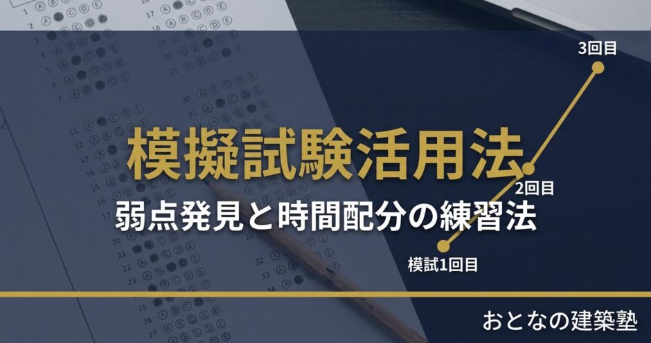 一級建築士試験 法規の模擬試験活用法｜弱点発見と時間配分の練習法