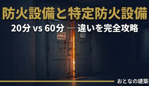 防火設備と特定防火設備の違いを解説｜一級建築士試験で混同しがちな防火の基礎
