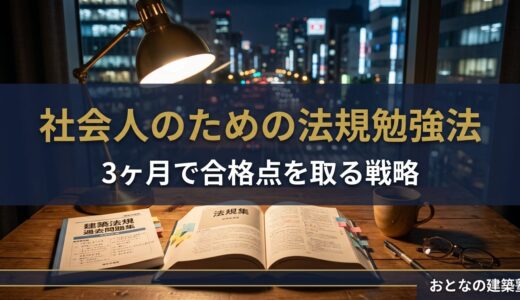 一級建築士 法規の勉強法｜社会人が3ヶ月で合格点を取る戦略