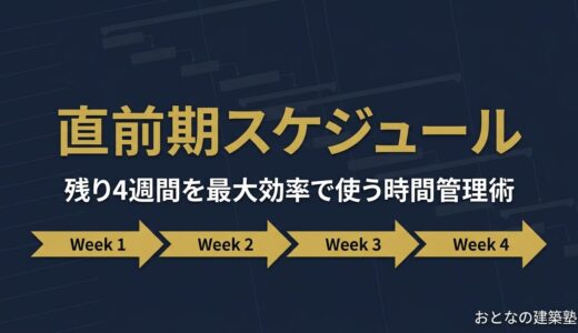 一級建築士 直前期スケジュールの組み方｜残り4週間を最大効率で使う時間管理術