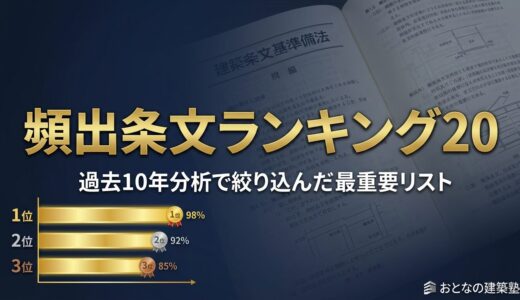 建築基準法 頻出条文ランキング20｜過去10年分析で絞り込んだ最重要リスト